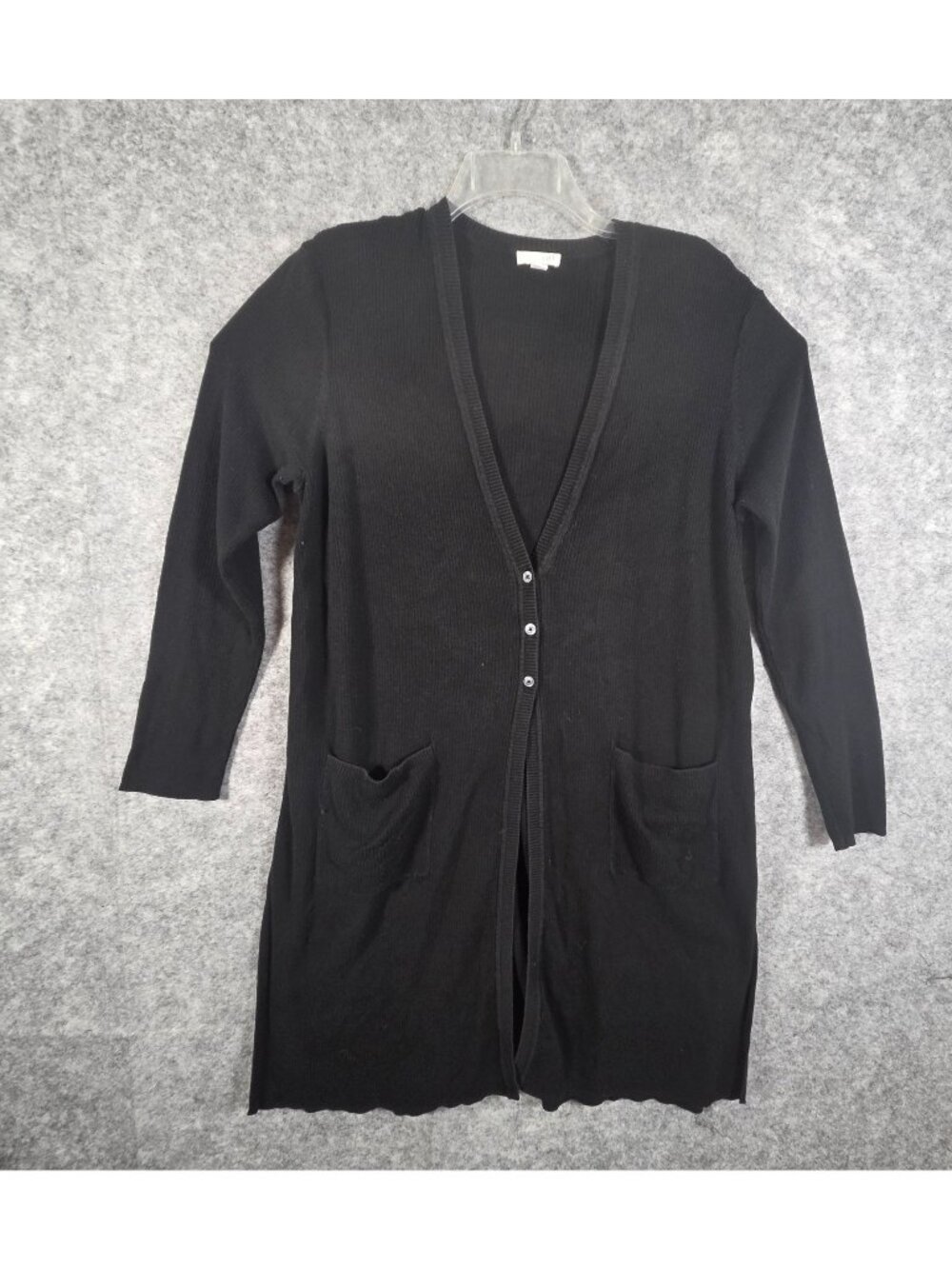 J. Jill Women's Button Up Cardigan Sweater Black Size L